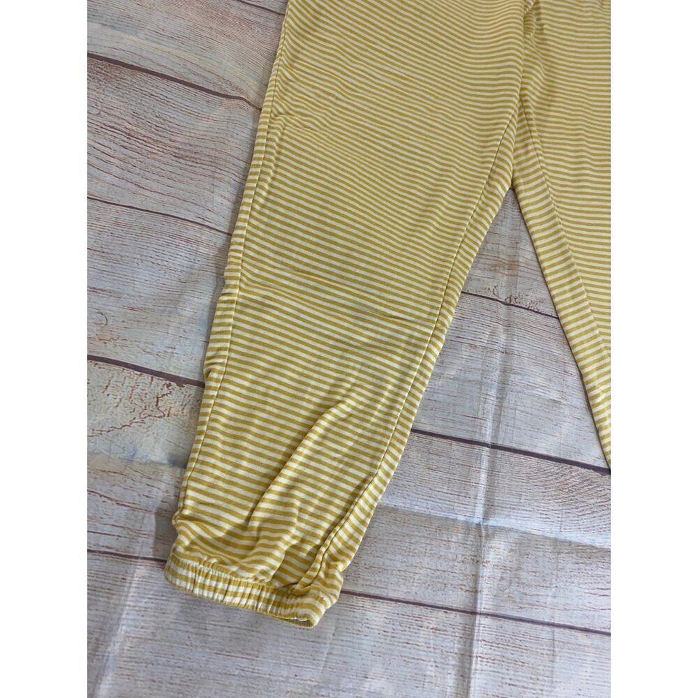 Loft Sleep Yellow And White Stripe Casual Sleep Leisure Pajama Bottoms - Medium - Picture 2 of 12